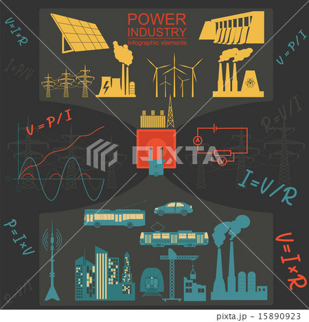 Power energy industry infographic Power energy industry infographic 15890923