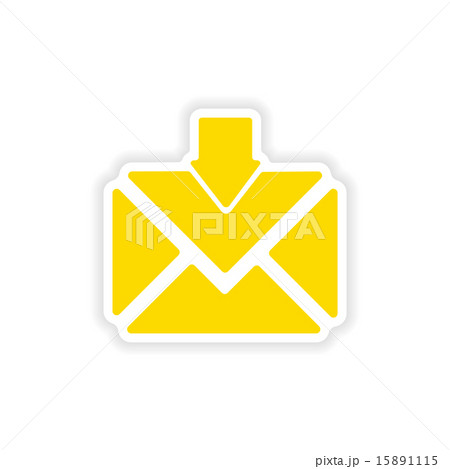 icon sticker realistic design on paper email icon sticker realistic design on paper email 15891115