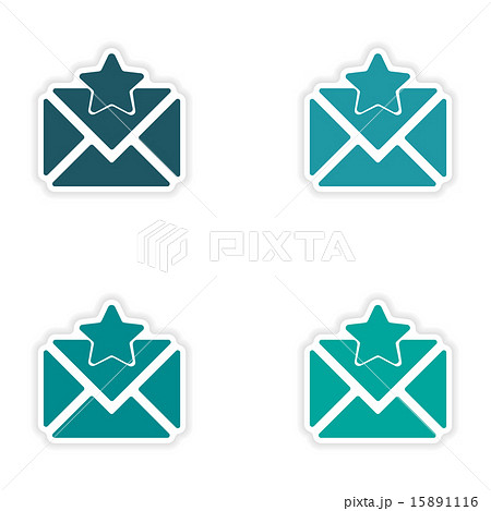 assembly realistic sticker design on paper email 15891116