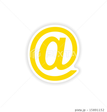 icon sticker realistic design on paper email icon sticker realistic design on paper email 15891152