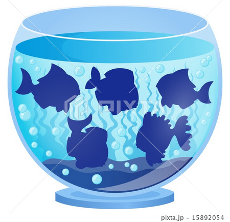 Aquarium with fish silhouettes 3 Aquarium with fish silhouettes 3 15892054