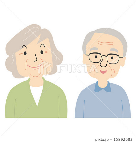笑顔の老夫婦 15892682