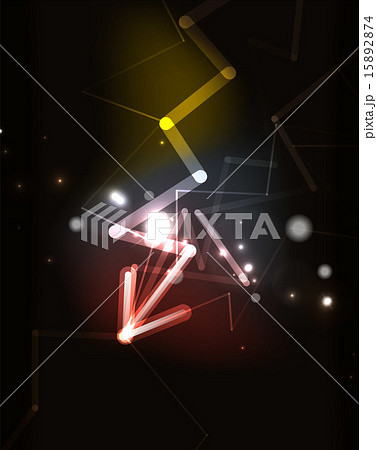 Glowing arrow in dark space 15892874