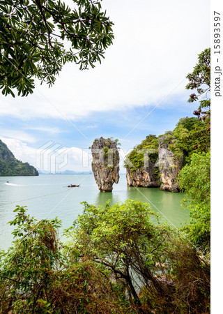 High angle view Khao Tapu island High angle view Khao Tapu island 15893597