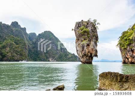 Landscape Khao Tapu Or James Bond Islandの写真素材