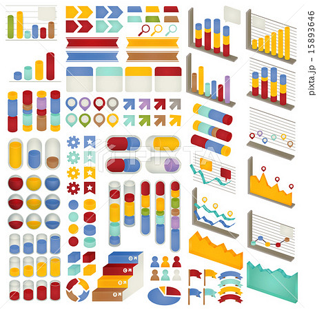 Set of Adjustable Infographics , Icon , Charts   15893646