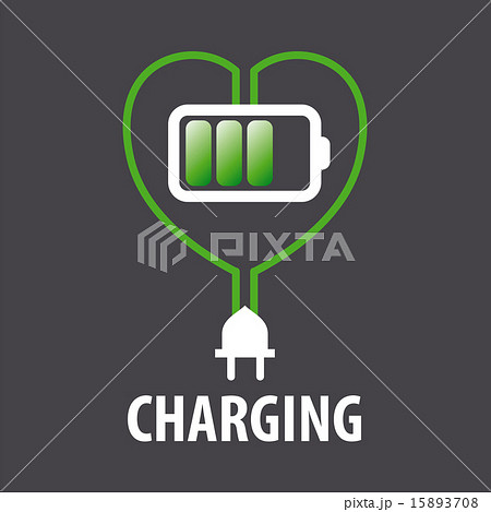 logo battery in the heart and cable with plug logo battery in the heart and cable with plug 15893708
