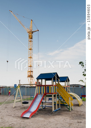 crane and a playground 15894603