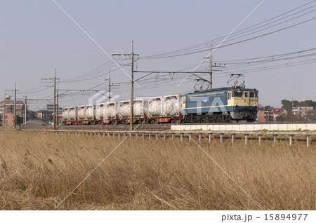見沼田んぼ：武蔵野線を行く鹿島貨物列車（EF65形1000番台） 15894977