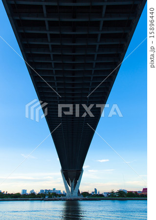Bridge over a large river. 15896440