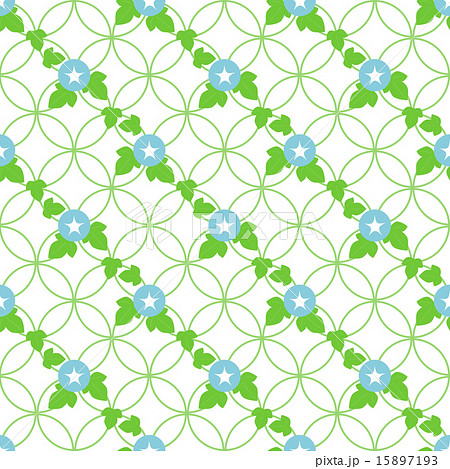 朝顔のパターンのイラスト素材