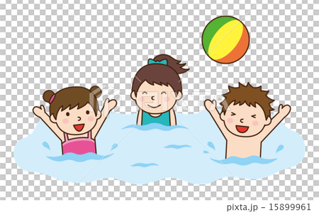 Children playing with beach ball 15899961