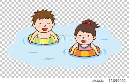 Children playing with floating rings 15899962