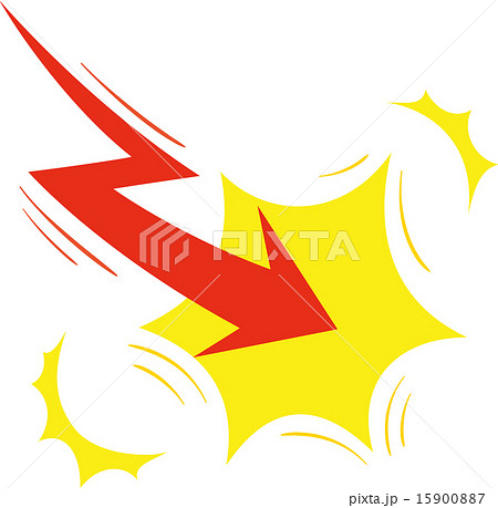 衝撃 直撃する矢印のイメージのイラスト素材 15900887 Pixta