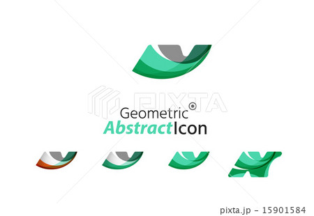 Set of abstract geometric company logo N letters 15901584