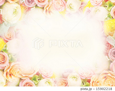 ナチュラル背景 バラのイラスト素材