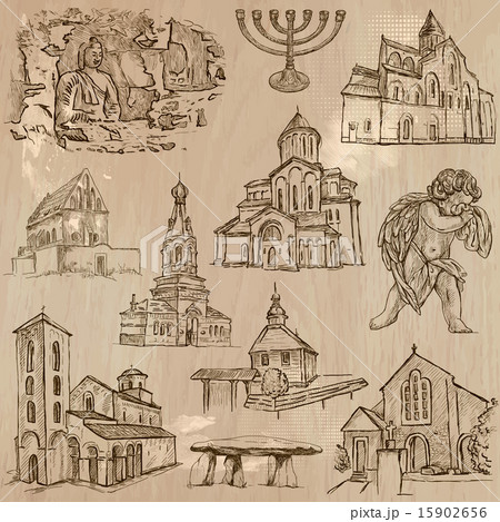 Religion around the World - freehand vectors, pack 15902656