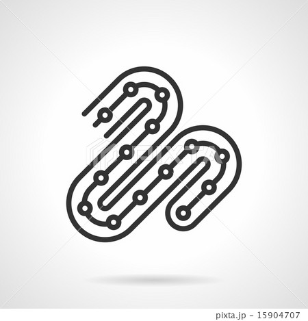 LED ribbon black line vector icon 15904707