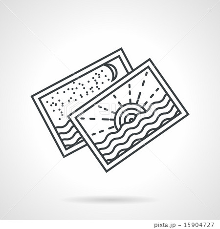 Seascape postcards line vector icon Seascape postcards line vector icon 15904727