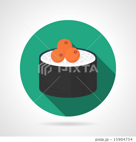 Sushi roll flat vector icon 15904754