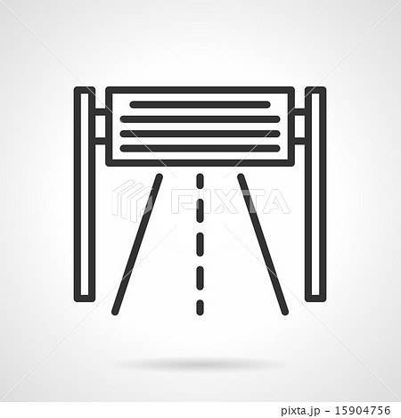 Road billboard black line vector icon Road billboard black line vector icon 15904756