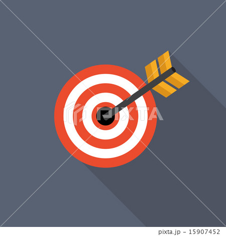 Target Flat Icon with Long Shadow, Vector Illustration Target Flat Icon with Long Shadow, Vector Illustration 15907452