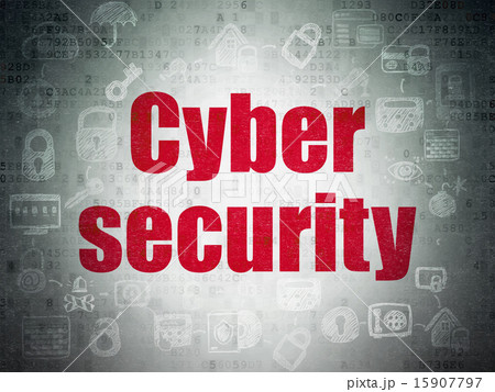 Privacy concept: Cyber Security on Digital Paper background 15907797