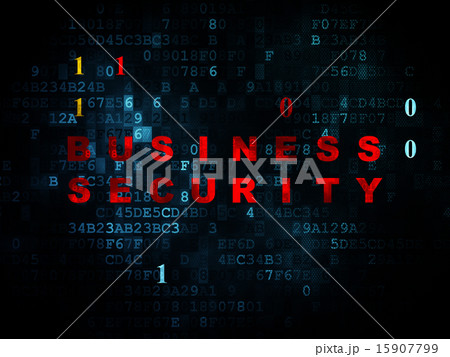 Protection concept: Business Security on Digital background 15907799