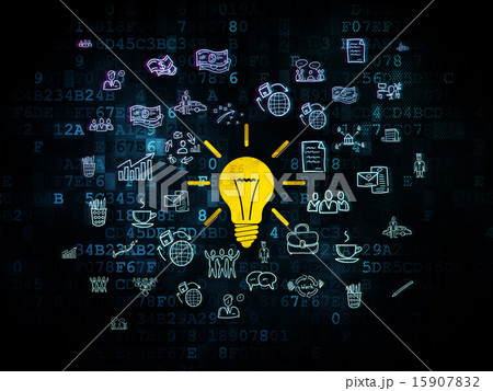 Finance concept: Light Bulb on Digital background Finance concept: Light Bulb on Digital background 15907832