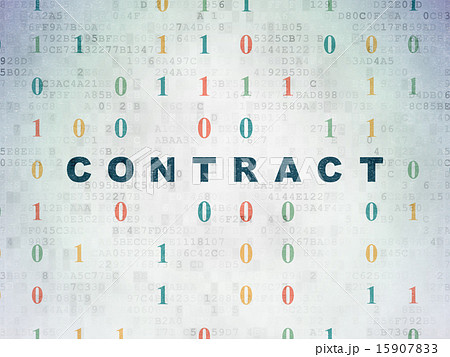 Business concept: Contract on Digital Paper background 15907833