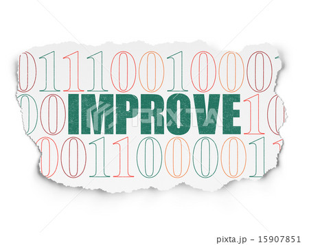 Finance concept: Improve on Torn Paper background 15907851