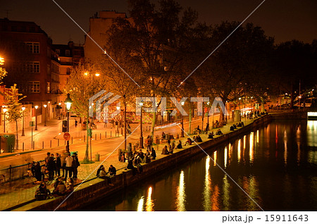 夜のサン・マルタン運河-11 15911643