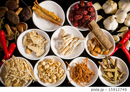 漢方 薬膳 健康食 Chinese Herbal Medicineの写真素材