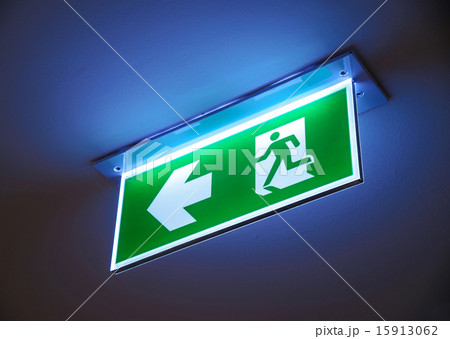 Fire exit ,green emergency exit sign. Fire exit ,green emergency exit sign. 15913062