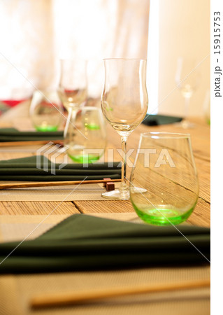Glasses on table Glasses on table 15915753