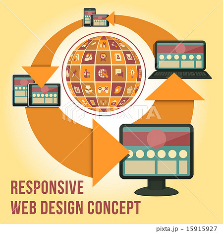 Responsive Web Design Flat Concept 15915927