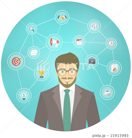 Modern Businessman Hipster Conceptual Infographics 15915983