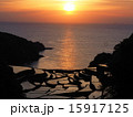 佐賀　棚田　夕日 15917125