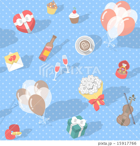 Love Seamless Pattern with Polka Dot Love Seamless Pattern with Polka Dot 15917766
