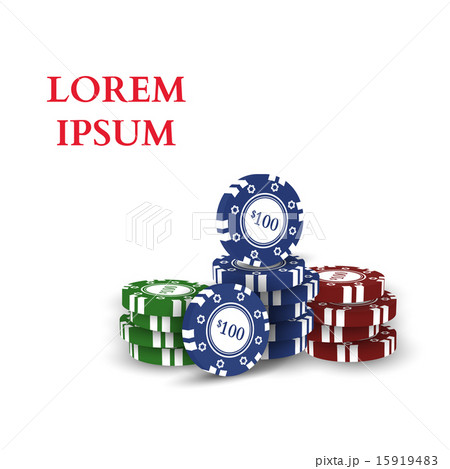 Casino chips isolated on white background. Vector Casino chips isolated on white background. Vector 15919483