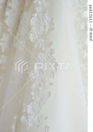 Fragment of wedding dress detail 15921694