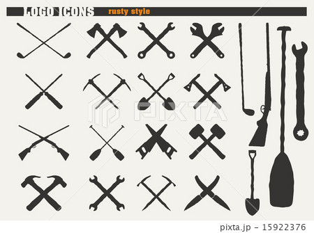 Set of rusty icons Set of rusty icons 15922376