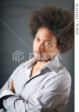 African American Black Man crossed arm African American Black Man crossed arm 15923578