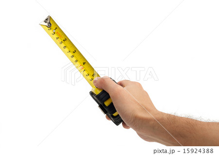 Hand with measure tape 15924388