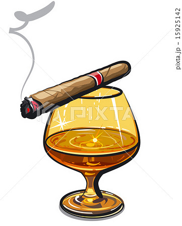 Cognac And Cigarのイラスト素材