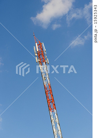 Communications tower on a clean blue sky 15925343
