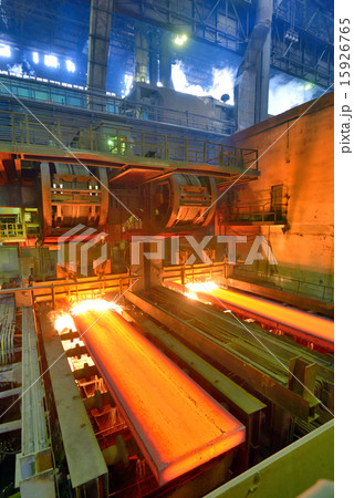 hot steel on conveyor 15926765