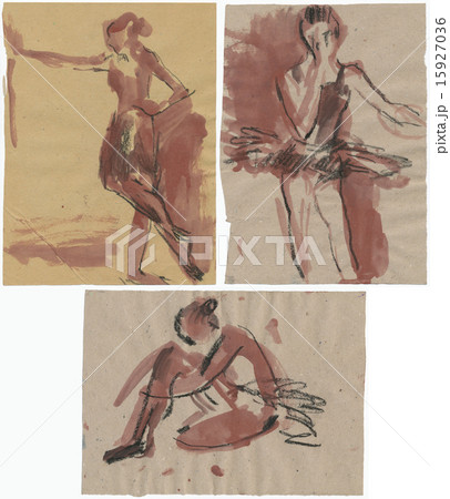 freehand sketching - ballet dancer 15927036