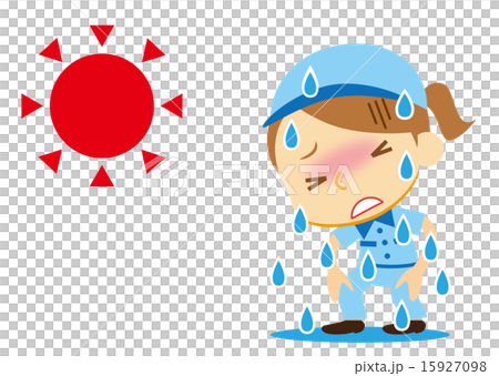 大汗　女性作業員 15927098