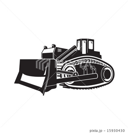 Bulldozer Illustration Isolated On Whiteのイラスト素材